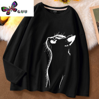 语娄长袖t恤女早秋2023新款初中生大码上衣秋季内搭打底衫女