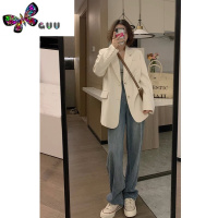 语娄高级感白色西装外套女2023新款炸街小个子休闲西服套装上衣