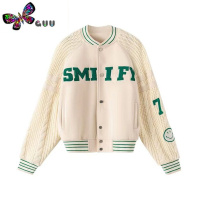 语娄赵露思2023同款拼接针织衫春季棒球服学院风休闲宽松外套ins潮女
