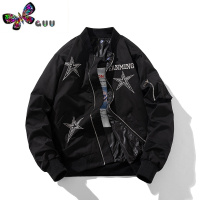 语娄刺绣字母棒球服宽松外套女潮牌加厚飞行员夹克嘻哈棉衣男情侣