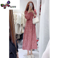 语娄大码装仙女玫瑰花灯芯绒连衣裙遮胯法式复古设计感小众碎花裙