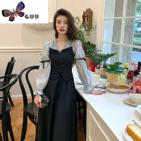 语娄AMI NANA◆法式绝美复古气质连衣裙宫廷风礼服收腰仙女长裙女