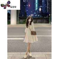语娄法式小个子初恋V领连衣裙女春季2023新款洋气宽松显瘦小个子短裙
