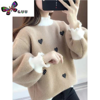 语娄套头毛衣女春高中初中学生15岁12女孩13加绒加厚针织打底衫