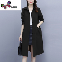 语娄2023新款韩版中长款红色风衣外套女宽松小个子大衣妈妈薄款女士