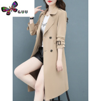 语娄中长款风衣外套女士秋装2023年新款卡其色大衣高级感休闲西服