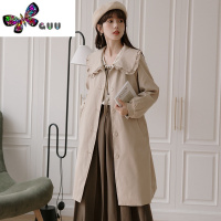 语娄今年流行风衣外套女2023年新款中长款小个子宽松校供感大衣