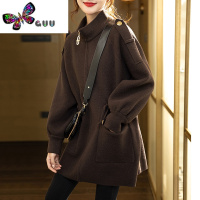 语娄毛呢外套女士春2023年新款妈妈高端小个子中长呢子大衣