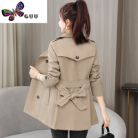 语娄风衣女短款外套2023新款收腰腰带韩版显瘦小个子垂感风衣流行