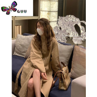 语娄风衣外套女2023年新款小个子中长款大衣今年流行赫本风