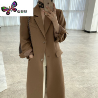 语娄小西装风衣外套女2023装新款韩版宽松气质中长款翻领西服大衣