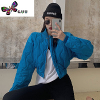 语娄isn港风复古加厚棒球服外套女冬季百搭短款面包夹克棉服棉衣潮酷