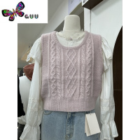 语娄十三行女装2023秋季新款纯色气质百搭休闲显瘦无袖针织马夹上衣潮