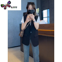 语娄夏季西装马甲女2023新款洋气时髦时尚小个子西服马夹坎肩外套