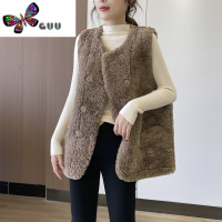 语娄秀秀羔绒马甲女款2023新款小个子外穿背心马夹一体