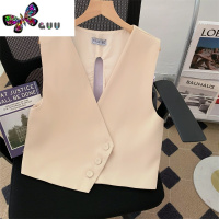 语娄设计感小众西装马甲女小个子女款叠穿马夹外搭背心小坎肩时尚