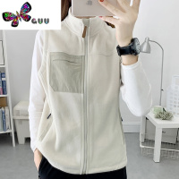 语娄2023春女装加绒马甲立领开衫摇粒绒时尚运动休闲抓绒衣外套