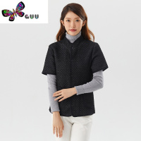 语娄2023冬新款中老年半袖棉马甲女开衫口袋保暖外穿背心坎肩护肩