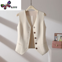 语娄[法式英伦风]西装马甲女2023年复古坎肩女士西装背心马夹潮