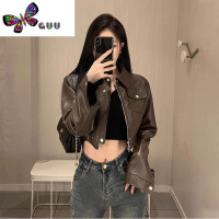 语娄皮衣外套女2023新款穿搭高级感美拉德复古机车穿搭夹克