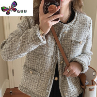 语娄小香风粗花呢女士短外套2023年新款设计感小众长袖上衣小个子