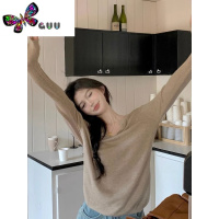 语娄美拉德穿搭秋季新款别致甜辣很仙的长袖上衣女装针织打底衫v领t恤