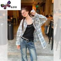 语娄宋小恩格子衬衫女款早秋韩系宽松慵懒风休闲开衫衬衣外套上衣
