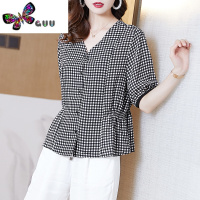 语娄棉质衬衫女高端设计感小众气质格子上衣宽松舒适减龄衬衣潮