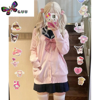 语娄新款日系jk制服毛衣针织开衫女百搭长袖软妹校供学院风外套