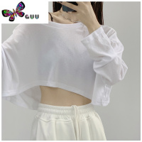 语娄爵士jazz舞蹈服装 欧美短款露脐一字领露肩高腰网纱T恤宽松上衣女
