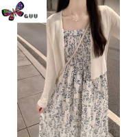 语娄短款白色针织开衫女夏季披肩配吊带裙子外搭罩衫薄款外套