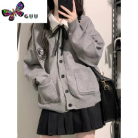 语娄日系原创JK制服毛衣学院风校供感针织开衫长袖宽松百搭外套女