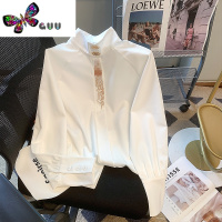 语娄新中式国风刺绣上衣女秋装配马面裙衬衫小立领汉服衬衣设计感小众