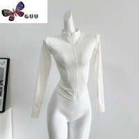 语娄upf50+夏季衣薄外套女修身纯欲长袖上衣速干紧身运动服骑马服