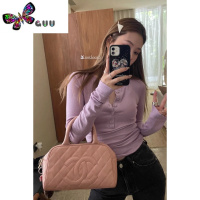 语娄HEY黑哥 C位打底! 圆领纽扣长袖打底T恤女早秋季百搭显瘦上衣GIRL