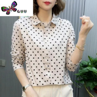 语娄乐艳服装商行2023年妈妈春装翻领长袖T恤时尚女大码百搭上衣