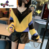 语娄欧洲站秋装2023年新款欧货镂空马海针织衫毛衣女外穿宽松上衣