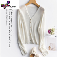 语娄冰丝针织开衫短款女夏薄小外套镂空亚麻外搭空调衫披肩配裙子