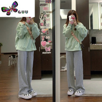 语娄绿色半拉链短款连帽卫衣女宽松慵懒风oversize上衣奶系穿搭