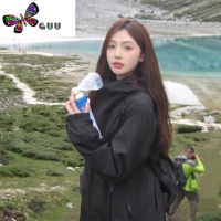 语娄外套女2023新潮牌机能工装防风防水户外进藏登山服夹克