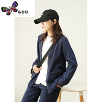 语娄女士迷你绒卫衣款开衫 气质宽松百搭V领外套 山东网店款女装