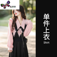 语娄早秋季新款法式小香风粉色连衣裙女装旅游海边度假气质高端长裙子