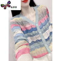 语娄针织衫女2023新款秋季休闲小众洋气韩版时尚百搭显瘦长袖开衫上衣