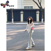 语娄韩版温柔风破洞镂空开叉针织衫T恤女新款设计感宽松显瘦百搭上衣