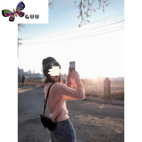 语娄YUYU棉花糖 蓬蓬朦胧感马海毛开衫少女氛围感V领短款外套女REAL-