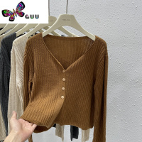 语娄毛衣开衫女毛线衫上衣毛线衣休闲外搭毛衫复古外衣针织衫外套潮