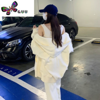 语娄山东即墨秋季开衫卫衣外套女薄款运动套装连帽2023新款