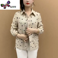 语娄外套女网红2023新款韩版印花长袖百搭中年妈妈短款大码小西服