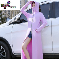 语娄衣女外套2023新款防紫外线长款薄款开车衫连帽冰丝服