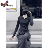 语娄修身衣女款夏季2023新款户外运动修身显瘦凉感鱼骨衣外套